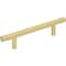 Elements 96 mm Center-to-Center Brushed Gold Naples Cabinet Bar Pull 156BG - alternate 1